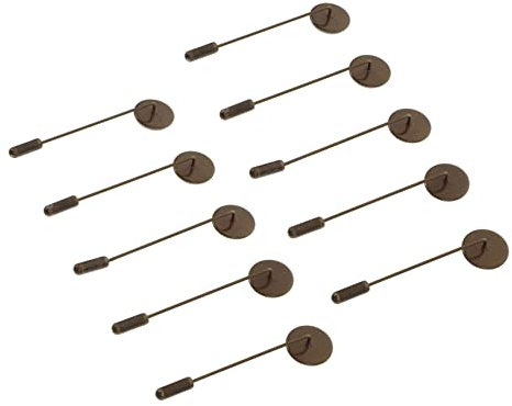 Holibanna 10stücke Rund Anstecknadelstab Brustnadelstab Sicherheitsbroschenstiftstab Diy Modeschmuck Zubehör Anstecknadelstab Für Bekleidungsherstellung
