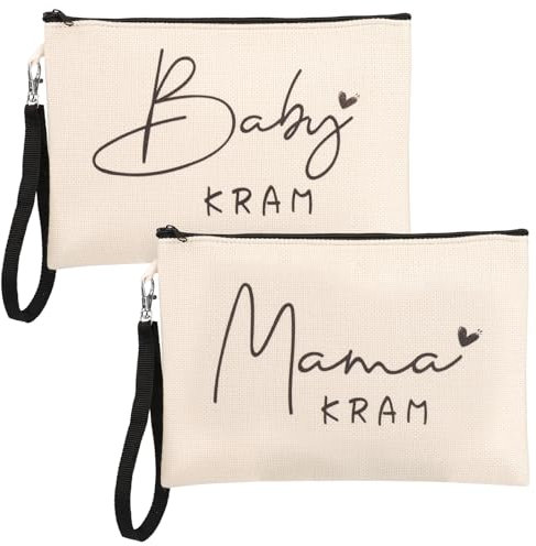 2 Stück Mama Geschenk zur Geburt,Baby Kram Kosmetiktasche Bag,Werdende Mama Geschenk,Mama Tasche mit Reißverschluss,Geschenke für Babyparty,Mutter Beutel für Mama Neue Mama Geschenke Mama zu Werden