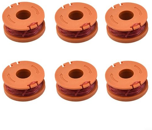 3/6PCS Spool & Trimmer Line,Strimmer Spool & Line,Grass Trimmer Spool For Argos for McGregor 18V MCT2X1825 CLGT18LG/1 WX150 Grass Trimmer Accessories(6pcs)
