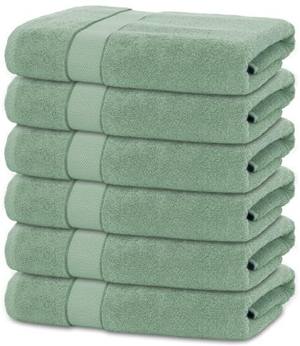 BANANALU 6 Badetücher 70x140 cm 100% Baumwolle Badetuch Duschtuch Mintgreen