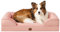 EHEYCIGA Panier Chien Grande Taille XL Orthopedique, Memoire de Forme Lit pour Chien Dehoussable Lavable, Canapé Chiens Imperméable, Rose