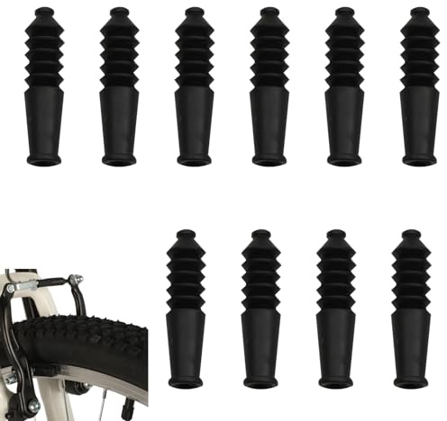 10 Stück Faltenbalg Gummitülle Universal Fahrrad Bremszug Gummi-schutzhülle | Kabelführung Staubschutz Gummi Faltenbalg Bremsen Zubehör für Mountain Bike V Brake Boots