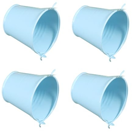 KONTONTY Tenedor De Flores De Hierro 4pcs Cubo De Hierro Mini Maceta Contenedor De Flores De Hierro para El Hogar