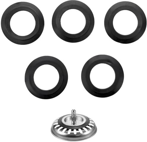 Juntas tóricas de goma, 5 unidades de tapones de goma para fregadero, arandelas de sellado de goma, tapones de baño para coladores de cesta Franke para 78, 79, 80, 82, 83 mm, accesorios de repuesto
