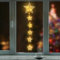 Sunshine smile Ramadan Deko Lichterkette,LED Sterne Weihnachtsbeleuchtung,Lichterkette Innen,Rattan Sterne Lichterkette Deko,Stern Fenster Beleuchtet mit Batteriebetriebene
