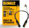 DEWALT Heavy Duty Black Edition 2 in 1 Neckband Bluetooth Headphones w/Built-in Speakers, Jobsite Wearable Speaker & Around Neck, Wireless Headset, 60+ Hrs Hands-Free Music & Calls, Carry Pouch