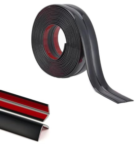 Zayejod PVC-Bordüre für Innen- und Außenecken, selbstklebend, zum Abziehen und Aufkleben, Vinyl-Kante für Fliesen und Wandkanten, Außeneckleiste, 2 cm, Schwarz, 5 m
