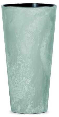 DIKEL Blumentopf Ø 25 cm, Höhe 47 cm | Übertopf in Betonoptik aus langlebigem Kunststoff, witterungs- und UV-beständig | Blumentöpfe für stilvolle Garten- und Raumgestaltung | Beton