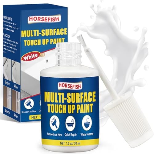 Pittura per Piastrelle Bagno, Vernice Bianca Muro Interno per Bagno, Asciugatura Rapida Vernice per Piastrelle Bagno, Vernice per Piastrelle per Vasca, Armadi, Doccia, Lavandino, Graffi e Scheggiature
