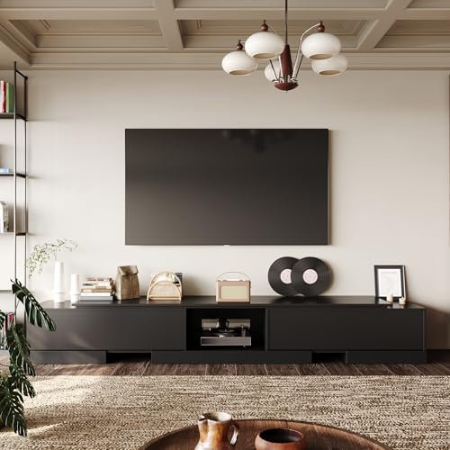 DAWNSPACES TV-Schrank mit 2 großen Schubladen,Verstellbares TV-Lowboard,TV-Bänke,Fernsehschrank mit Arbeitsplatte,Fernsehtisch,für Wohnzimmer Arbeitszimmer Wohnzimmer,160-238 * 40 * 30CM