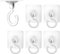 AUTUUCKEE 6 Pcs Adhesive Ceiling Hooks, 360° Rotatable, White, Polypropylene, 5 Pound Capacity, Bathroom, Kitchen, Bedroom, Closet