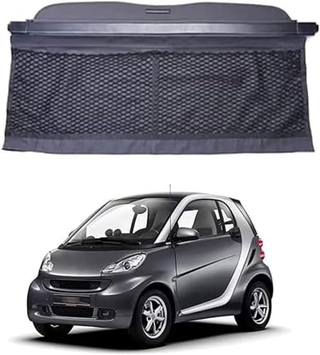 ZhanHY Einziehbarer Auto Laderaumabdeckung Rollo für Smart 2015-2018,Hutablage Zum Schutz Der PrivatsphäRe Cargo Cover