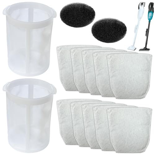 Beaufan 1 Staubsauger-Zubehörset kompatibel mit Makita CL100/ 106/180/ 183/ DCL180 Akku-Staubsauger, enthält 10 Filter 443060-3, 2 Vorfilter 451208-3 und 2 Schaumstoff-Filter