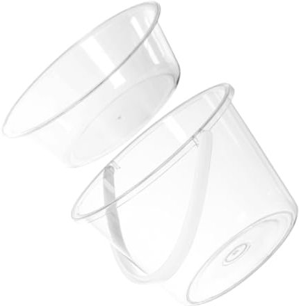 WRITWAA 1 Juego Organizador De Cubos Lavabo Balde Cubo De Fregona Cubiteras De Lavado De Cara Tapa De Cubo Cubos De Trapeador Cuenca De La Cara Transparent El Plastico