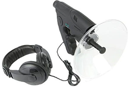 Pesoncarl Dispositif d'écoute parabolique 8X Microphone parabolique Monoculars HD Birds Regarder et écouter Dish Sound Amplificateur pour l'enregistrement d'oiseaux Observant, monoculaires
