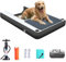 rampa Piscina Perro Rampa De Piscina para Perros Grandes, Rampa De Agua Plegable para Perros con Almohadilla Antideslizante De EVA Y 3 Asas Y Malla Lastrada Bajo El Agua, Muelle Flotante(Black)