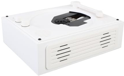 Zunate BT CD Player Boombox mit Lautsprecher, MP3 -Stereo -Desktop -CD -Musik -Player 2000mah Wiederaufladbare Player mit Dual Stereo -Lautsprechern für Unterstützung CDR WCD MP3 WAMA