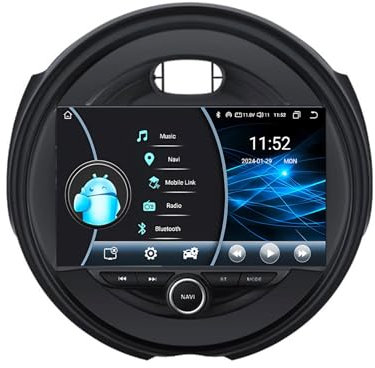 Android 15 Stereo Multime Radio 2 Din 9 Zoll Touch Display Für BMW MINI Cooper F54 F55 F56 F60 2015 - 2019 Mit Carplay Android Auto GPS Navigation Bluetooth Lenkradsteuerung AHD Rückfahrkamera(Y100 2+