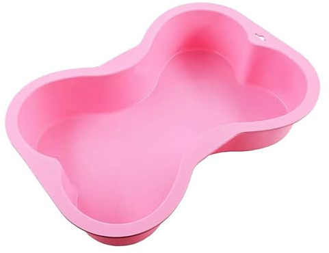 MiOYOOW Silicone Cake Molds, Non Stick Bone Shape Baking Mold Pet Ice Cube Mould for DIY Baking Dogs Birthday Treats