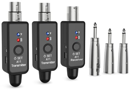 Ausi Sistema di microfoni wireless Trasmettitore Ricevitore per microfoni dinamici a condensatore Mixer audio Sistemi audio