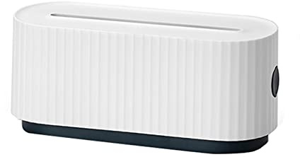 Wire Storage Extension Hider Plug-in Board Storage Box Wire Socket Finishing line Blocking Desktop Power Charging Plug-in hub(White)