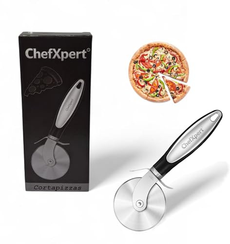 Cortador de Pizzas Profesional – Acero Inoxidable | Mango Antideslizante | Apto para Lavavajillas | Cortador Rueda para Pizza, Masa y Hojaldres