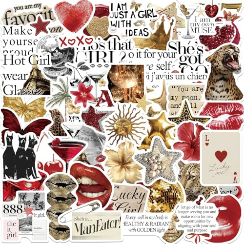 NISENTIA 100 Stück Vintage Sticker Set, Scrapbook Zubehör Stickers Aesthetic Vintage Aufkleber Bullet Journal Zubehör Ästhetische Sticker für Book Journaling Fotoalbum Laptop Handyhülle Wasserflaschen
