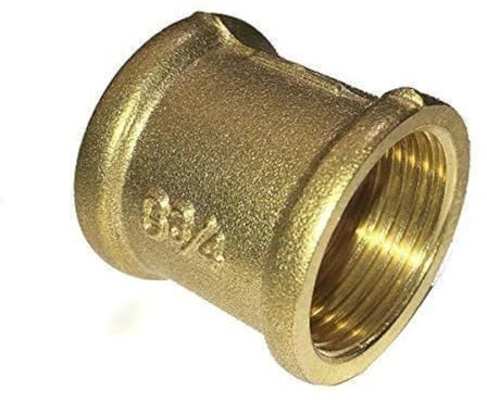 Guß Ganze Muffe Gewinde Innengewinde 3/4' IG auf 3/4' IG Kupfer Blank (Muffe04)