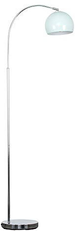 MiniSun | Modern Designer Style Polished Chrome Floor Lamp with a Gloss Pale Blue Light Shade | Floor Lamps & Torchieres, Home Décor & Improvement Essential | Includes 6W LED E27 Light Bulb
