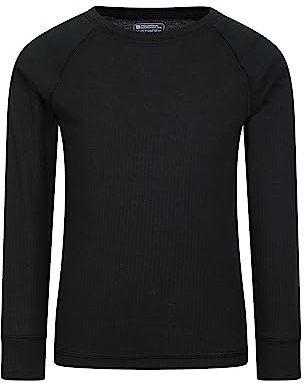 Mountain Warehouse Talus Kids Techtherm Base Layer Top | Lightweight & Breathable Childrens Long Sleeve Thermal T-shirt, Comfy, Warm & Moisture Wicking Skins for Active Wear & Winter