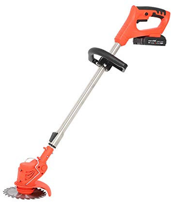 Tagliabordi a Batteria Tagliabordi Elettrico Portatile Piccolo Tagliaerba Portatile, Rasaerba Regolabile e Staccabile,per Giardino, Cortile, Prato, Frutteto, 3 Lame