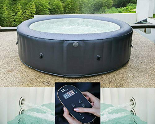 XXL Luxus aufblasbarer Whirlpool 204cm aufblasbar Outdoor Indoor Pool Heizung 6 Personen 125 Massagedüsen & 6 Hydromassagedüsen MSPA Neustes Modell 2024