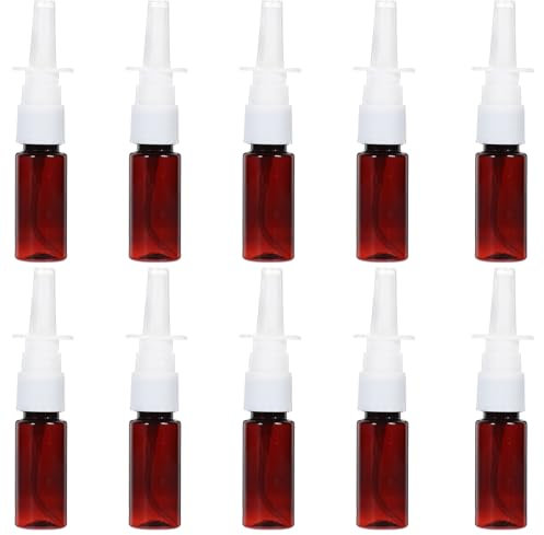 Fine Mist Bottle 10pcs 15ml Empty Bottle, Amber Glass Sprayers, Portable Empty Sprayer Bottle, Refillable Fine Mist Empty Bottles Brown Bottle