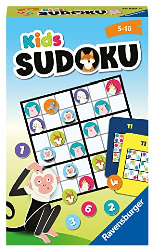 Ravensburger - Kids Sudoku, Taschenspiel, 2-4 Spieler, Empfohlenes Alter 5+, 20872 2