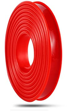 Kantenumleimer für Möbelbauplatten und Regalbrett,Kantenumleimer Selbstklebend, U-Förmig TPE Kantenumleimer, zum Abziehen und Aufkleben, TPE Self Adhesive Furniture Edging Tape (5m×28mm,Rot)