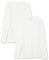 Amazon Essentials Women's Slim-Fit Long Sleeve Rib Knit Crew Neck Top (Available in Plus Size), Pack of 2, White, XL