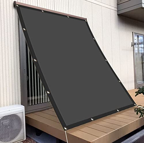 Toldo Sombreo Rectangular 1.7 x 2 m Resistente a Desgarro Impermeable Toldo Parasol de poliéster con Cuerdas y Ojal para La En Garden Patio Jardín Balcón, Gris Oscuro