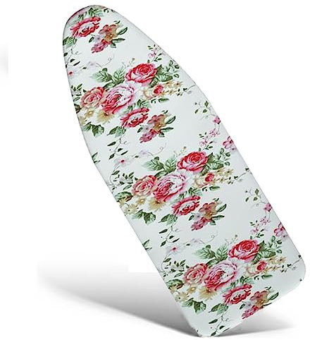 NILZA Bügelbrettbezüge Mit Kordelzug Bügeltischbezug 100% Baumwolle, Bügelbrettbezüge Universal Bügelbrett Bezug, Ersatz Bügelbezug 110x34cm 120x38cm Für Dampfbügeleis (Color : Rose, Size : 48x15(