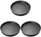 BALLARINI Teglia Forma Pizza Antiaderente, Nero, 32 cm (Confezione da 3)