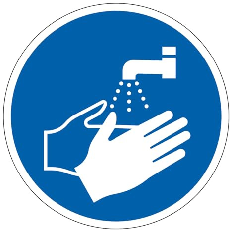 M011 - Händewaschen Pflicht - Schild und Pflichtbeschilderung - Abmessungen nach Wahl- Norm ISO 7010