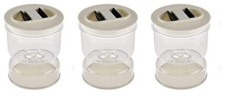Fegtrty Lot de 3 bocaux à cornichons et olives séparés de l'humidité et du sec, pot à cornichons avec passoire, séparateur