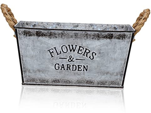 Yardwe Pot De Fleurs en Étain Seau De Composition Baignoire Jardinière De Ferme Jardinieres Exterieur Soucoupe De Plantes Jardinières De Porche Planteur Fer Forgé Fleurs Séchées