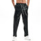 Amy Coulee Herren Glänzend Metallic Hosen Nachtclub Disco Hose (Schwarz, XL)