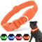 PZRLit Leuchthalsband Hund Aufladbar, Hundehalsband Leuchtend für Klein Mittel große Hunde, Einstellbar LED Halsband für Hunde für Nacht Sicherheit (Orange, Mittel)