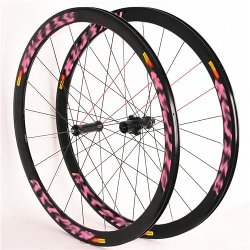 700C Fahrrad-Radsatz Carbon V-Bremse 38 Mm Tiefe Drahtreifen Carbon-Rennrad-Räder Vorne Hinten Radsatz Rennrad-Rad Für 8 9 10 11 Geschwindigkeit Red Label,700C