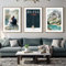 Neckarian Poster 50x70 cm Love Bliss Peace Wand Kunstdrucke Wandbilder Poster Set 40x50 30x40 XL für Büro, Wohnräume