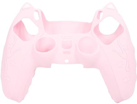 Ceozon Silicon Skin Case Accessories for Ps5 Controller Soft Anti-Slip Protector Cover Pink