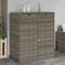 Xichuzi Gartenschrank Grau 105x55x113 cm Poly Rattan, Geräteschuppen, Gerätehaus, Wetterfest, Outdoor Schrank, Gartenhausschränke, Terrassenschrank - 365565