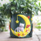 AmiCera Niedliche Blumentopf mit Mondkatzen Motiv, Regenbogen Pflanztopf mit Drainage, Farbenfrohe Blumentöpfe für Zimmerpflanzen, Vielseitiger Sukkulenten Gartentopf als Heimdekoration, Dunkelgrün