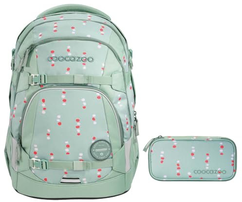 coocazoo MATE Schulrucksack-Set 2tlg inkl. Schlamperbox (Dancing Dots)
